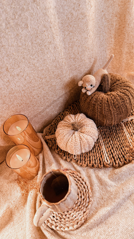 Gehäkelter Kürbis, Herbstdeko