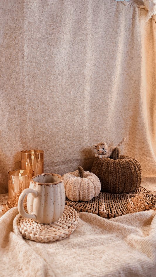 Gehäkelter Kürbis, Herbstdeko