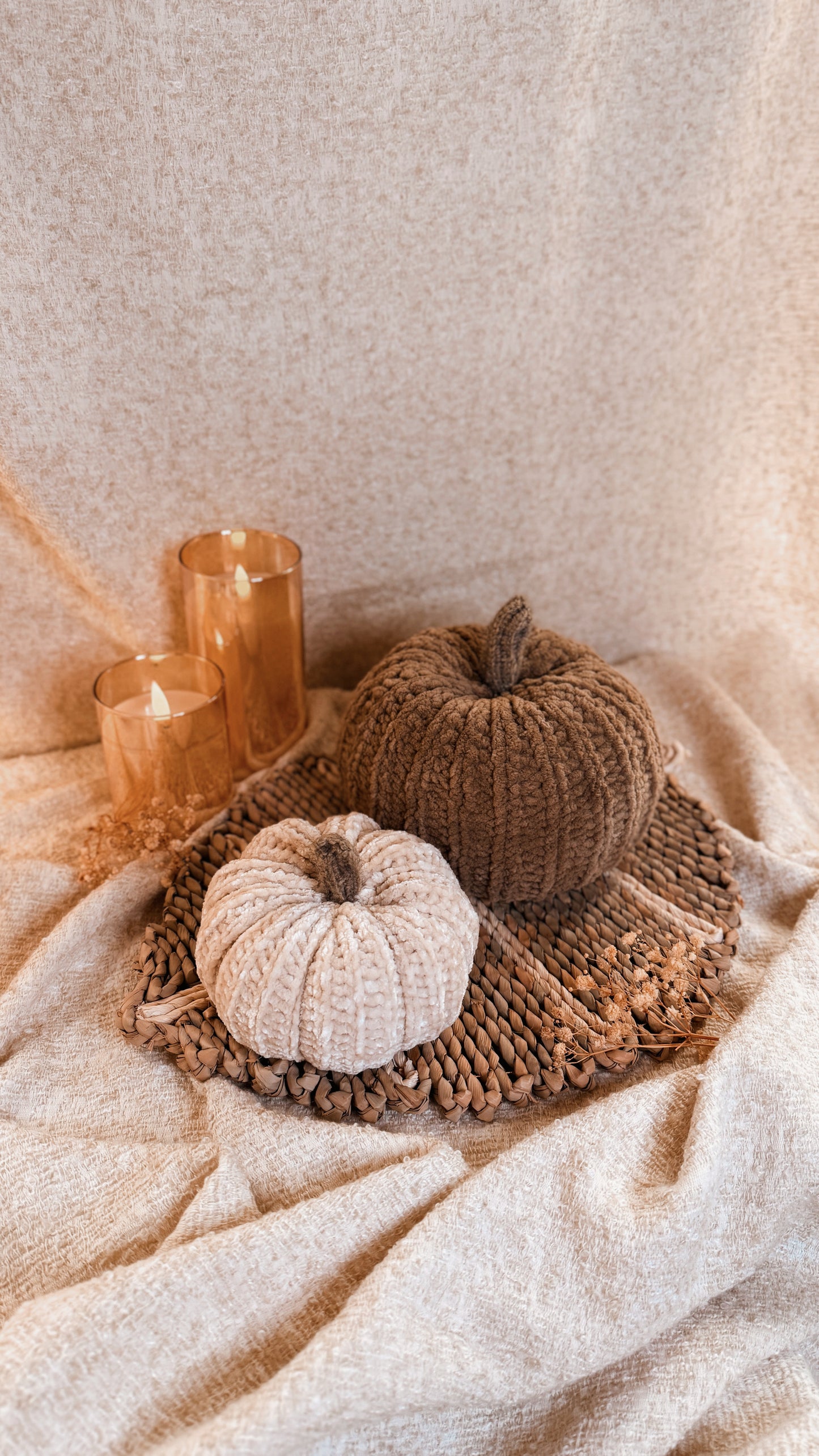 Gehäkelter Kürbis, Herbstdeko